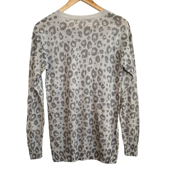 Rebecca Taylor Pullover Flattering Alpaca Print Cheetah Leopard Chic Sweater M - Picture 7 of 8